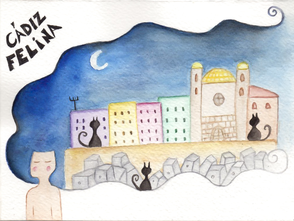 ilustración gatos Te cuento de viajes