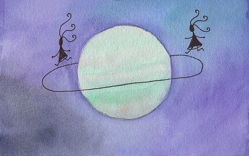 watercolor ilustration planets Te cuento de viajes