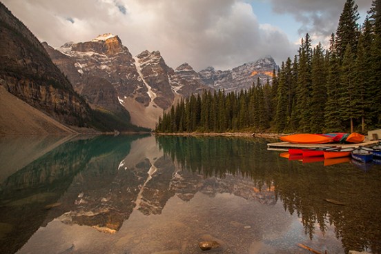 Amanecer en Moraine lake