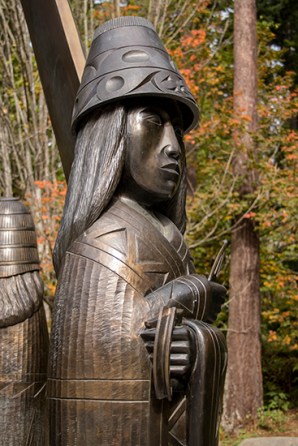escultura de bronce en Stanley Park Vancouver