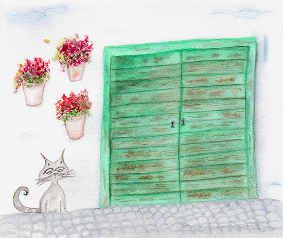 Ilustración Paseando por el barrio del Albaicín en Granada