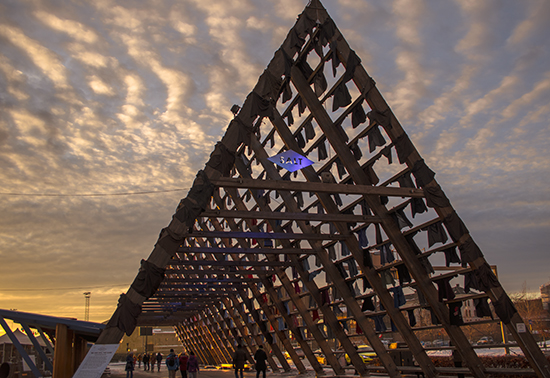 Estructura portátil en Oslo Sami Rintala