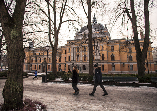 calles heladas en Oslo