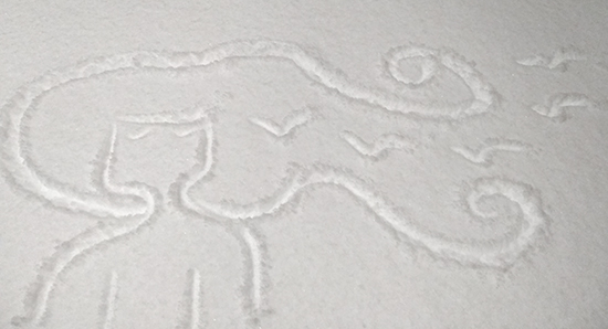 dibujo en la nieve