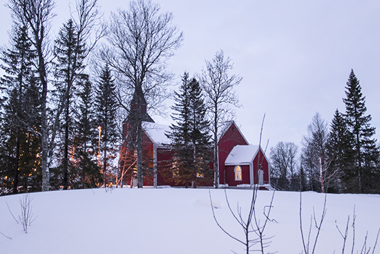 Paisaje Tromso nevado