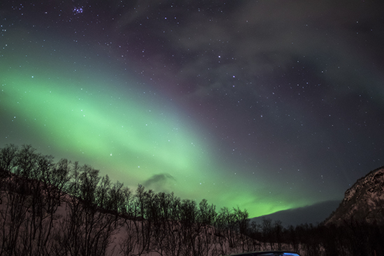 aurora sobre el horizonte