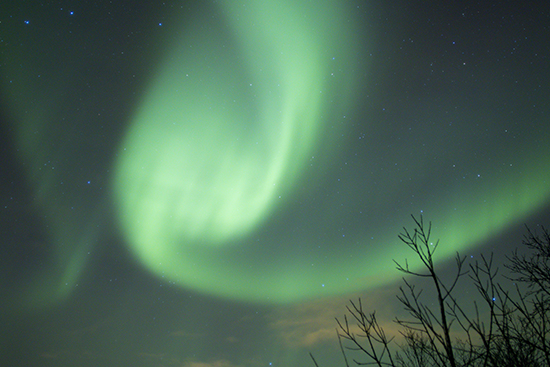 aurora boreal bailando, curvas