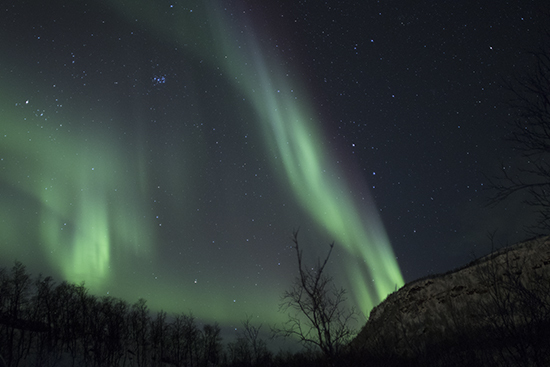 aurora bailando en tromso noruega