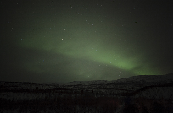 Aurora suave en Tromso