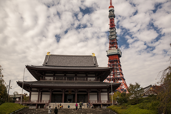 templo y Tokyo tower