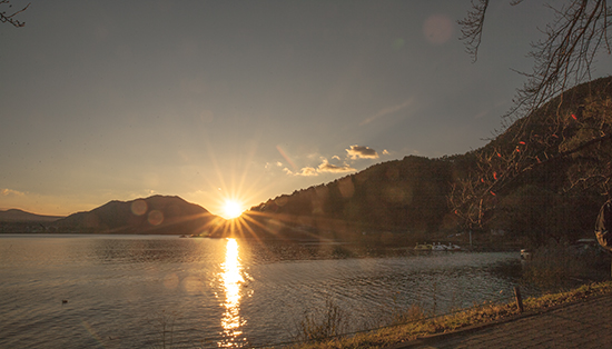 sunset Kawaguchiko Lake