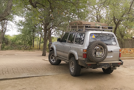 4x4 tent roof en Kruger N.P.