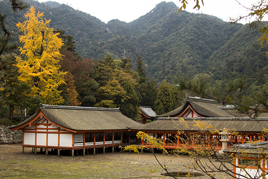 Santuario Itsukushima otoño Miyajima Japon