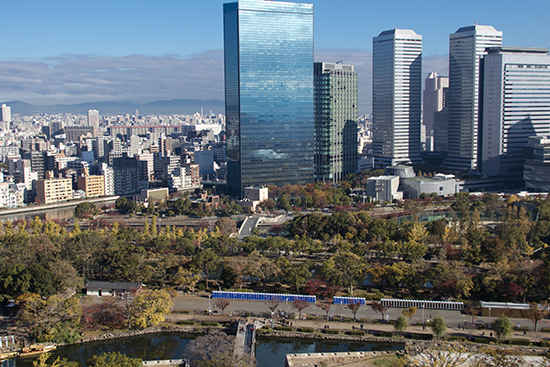 vistas panoramicas castillo desde el castillo de Osaka