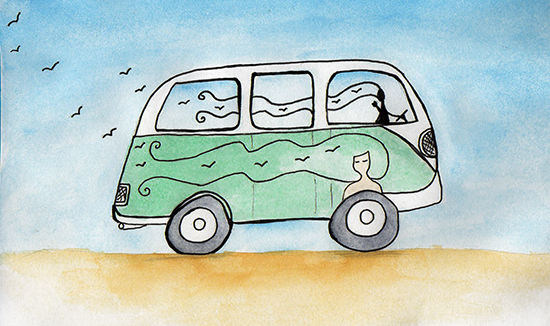 furgo camper viajera acuarela Te cuento de viajes CVT