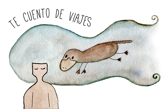 Ornitorrinco acuarela Te cuento de viajes CVT