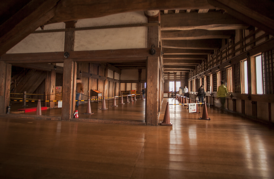 interior castillo de Himeji japon