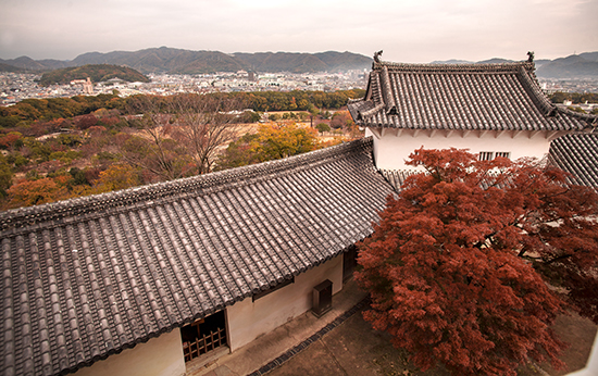vistas desde el castillo de Himeji