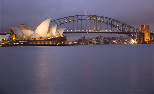 skyline sydney de noche