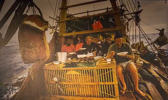 foto de la vida a bordo de la Kontiki