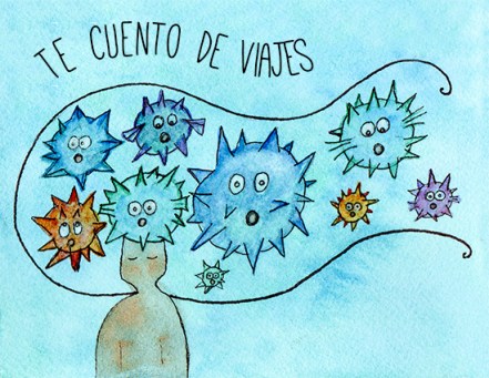 ilustraciones viajes acuarela pez globo