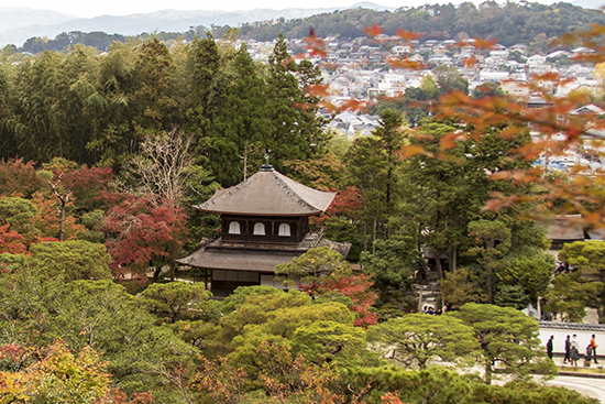 vistas de kioto desde templo de plata