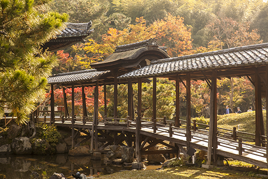 puente de madera en Kioto 