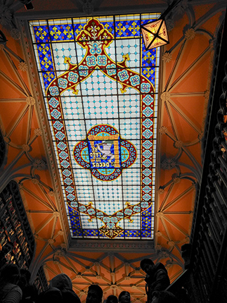 vidriera techo libreria lello oporto