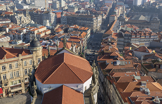 Vistas desde la torre de los clérigos Oporto