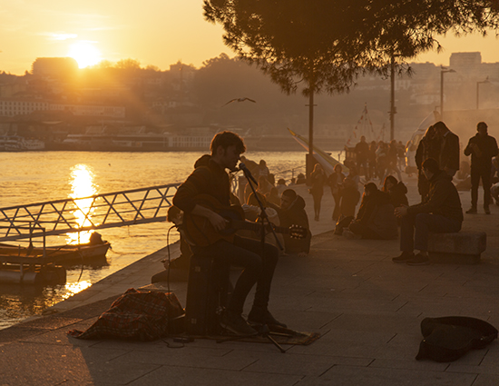 ver atardecer en oporto