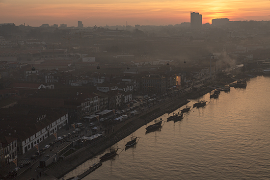 atardecer desde puente don luis oporto