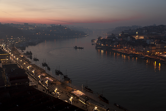 Atardecer en Rio Douro desde Mirador del Jardiin del Morro