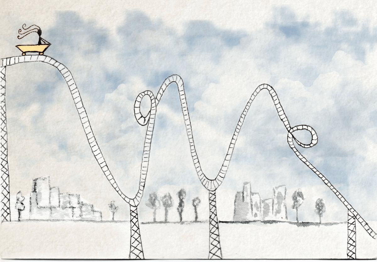 Ink girl montaña rusa