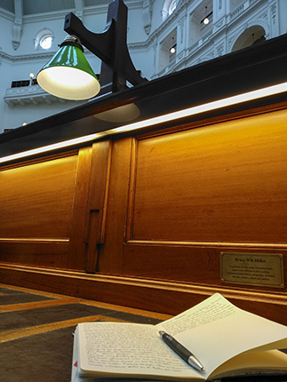 Detalles interior State Library Victoria, Melbourne. 