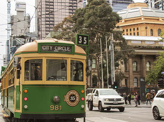 tranvías en Melbourne