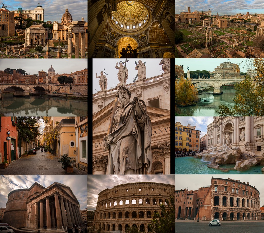 Collage fotos Roma. 
